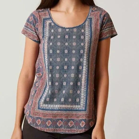 LUCKY BRAND Kanta Border Tee - Picture 2 of 8